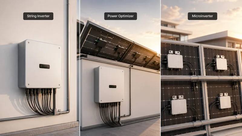 3 ประเภทของ Inverter — String, Power Optimizer, Microinverter